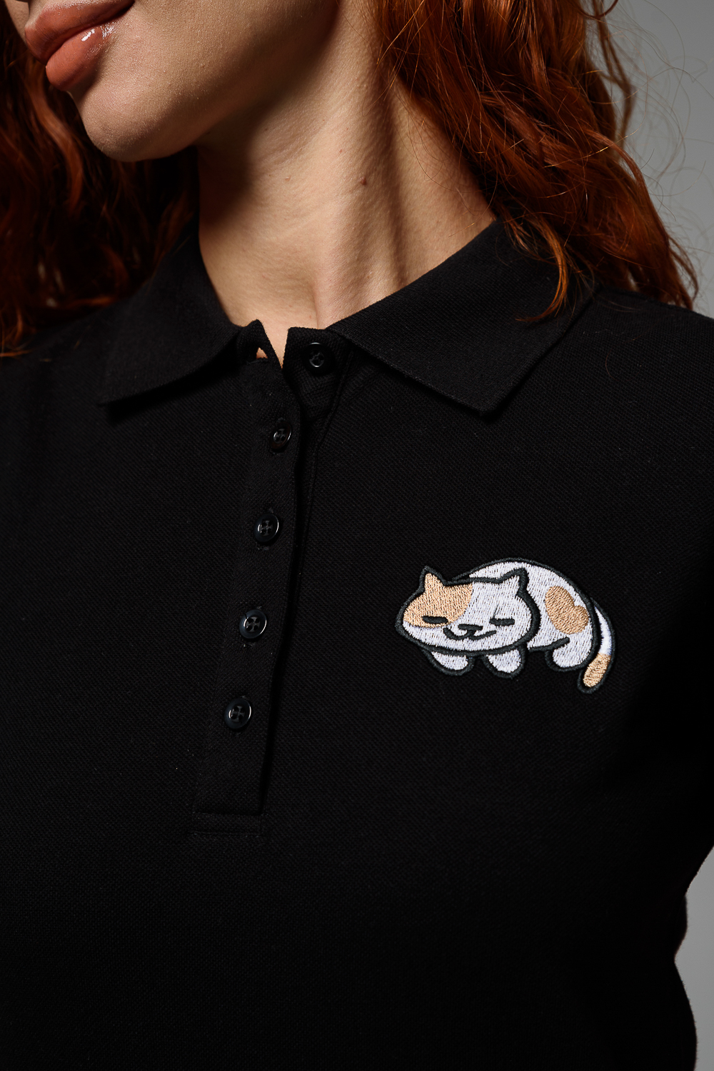 Поло Натали Суслова 8524 черный+кот - фото 4