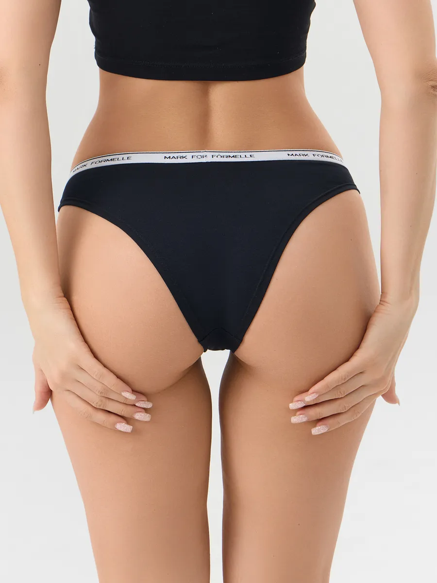 Трусы 3 шт Mark Formelle (Марк Формэль) 412574-1-3/т.серый меланж 4348-F +мятный +черный - фото 3