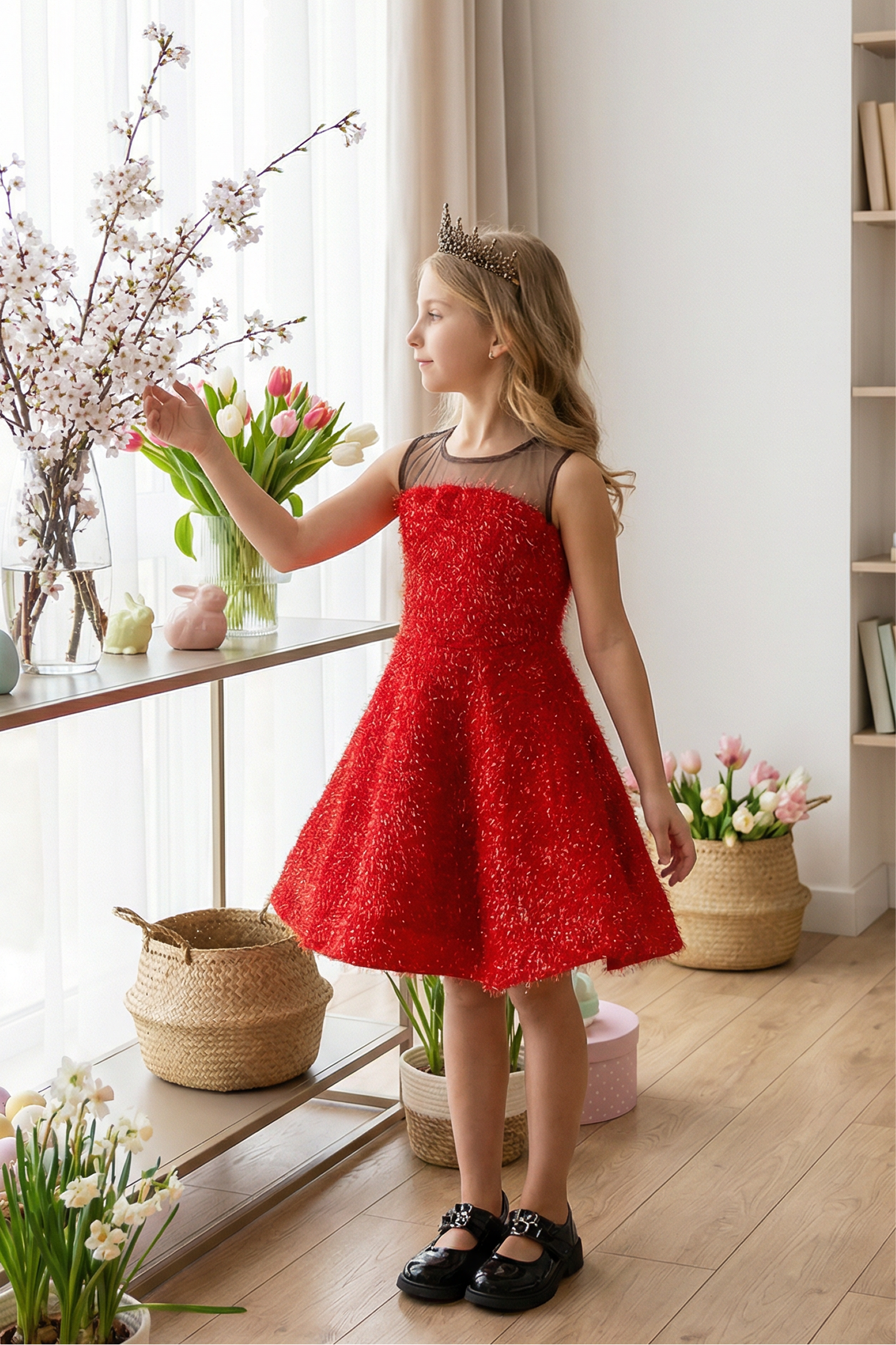 Платье Minilik Платье.Колокольчик.Красное - фото 2