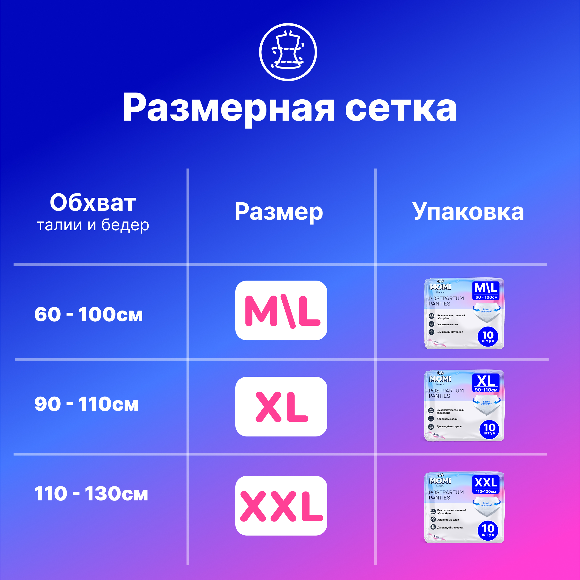 Трусики послеродовые Momi 10 шт. - фото 13