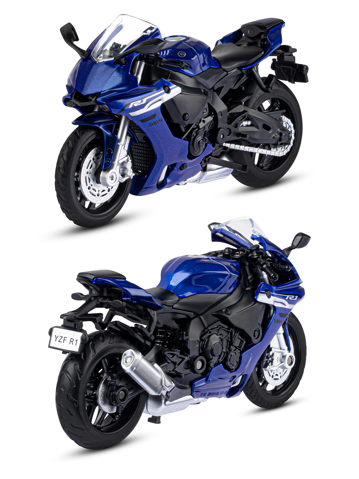 Мотоцикл АВТОпанорама Yamaha YZF R1 1:18 JB1251570 - фото 5
