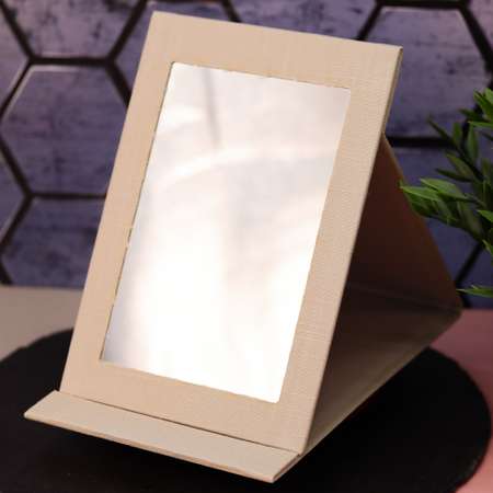 Зеркало настольное для макияжа iLikeGift Hello world brown