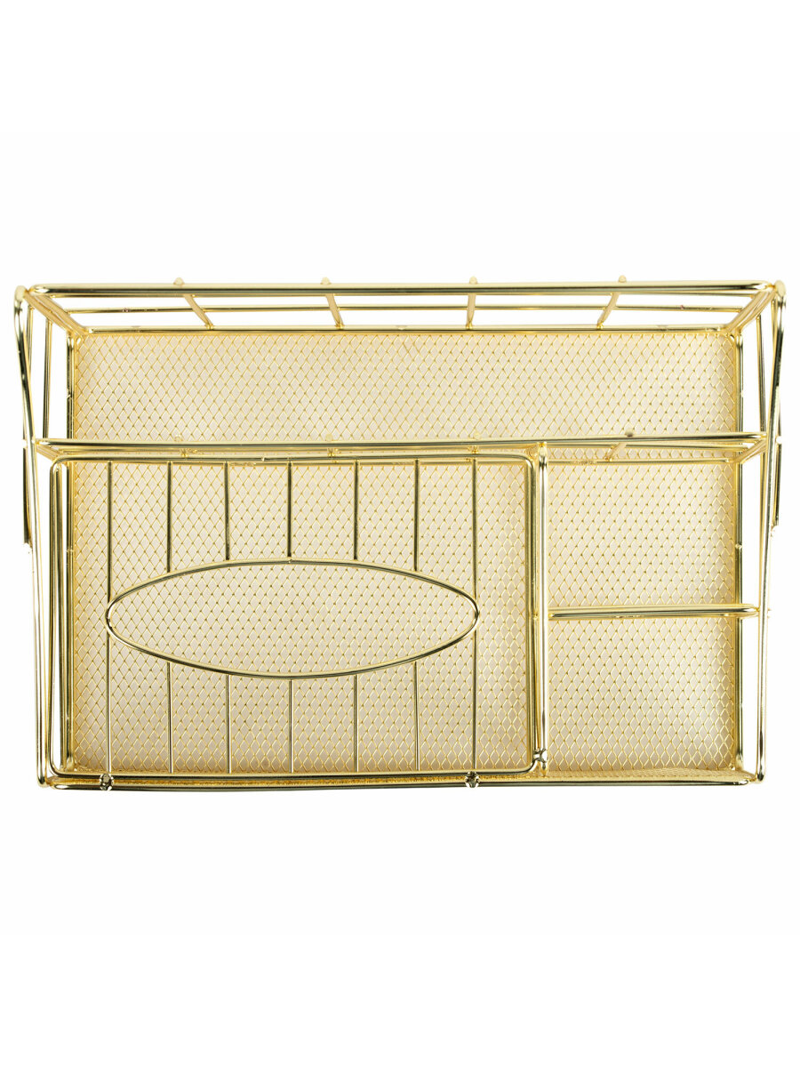 Органайзер для косметики и канцелярии MONTE VITA металлический настольный 4 секции - фото 9