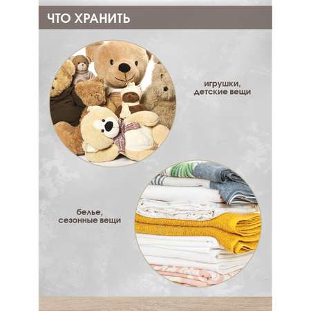 Корзина для игрушек Amico органайзер Полоска 35х45 см