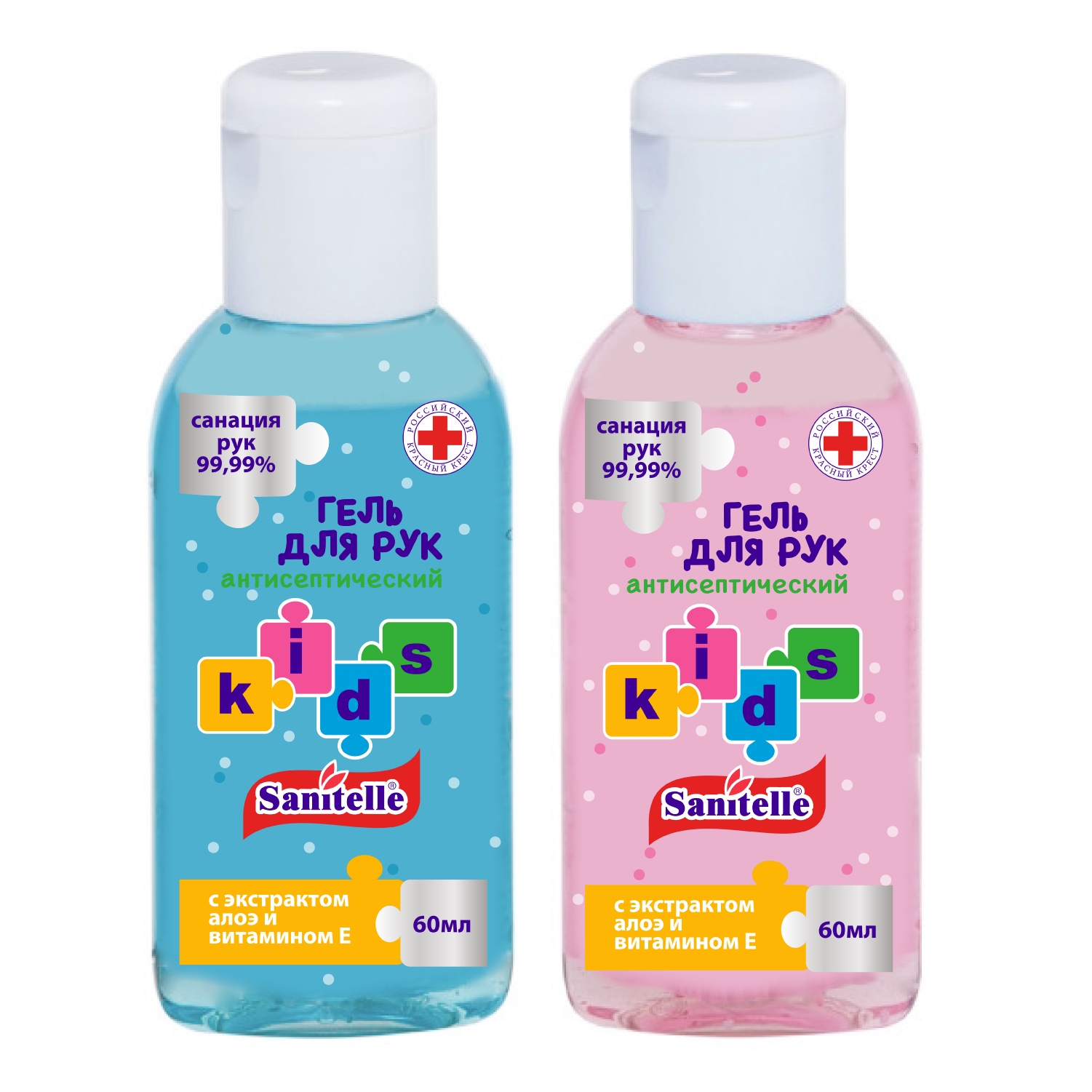 Гель для рук Sanitelle Kids антисептический 60мл в ассортименте - фото 1