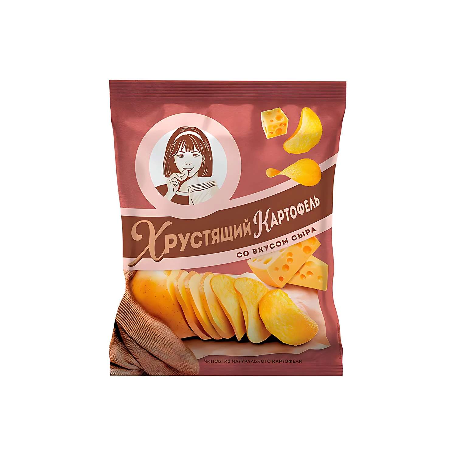 Чипсы Хрустящий картофель в ломтиках Сыр 40г - фото 1