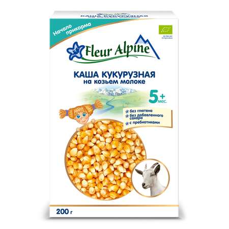 Каша Fleur Alpine кукуруза козье молоко 200 г с 5 месяцев