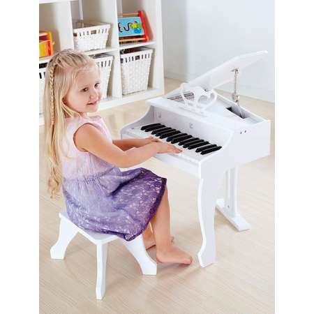 Игрушка музыкальная Hape Рояль пианино Делюкс белый пианино