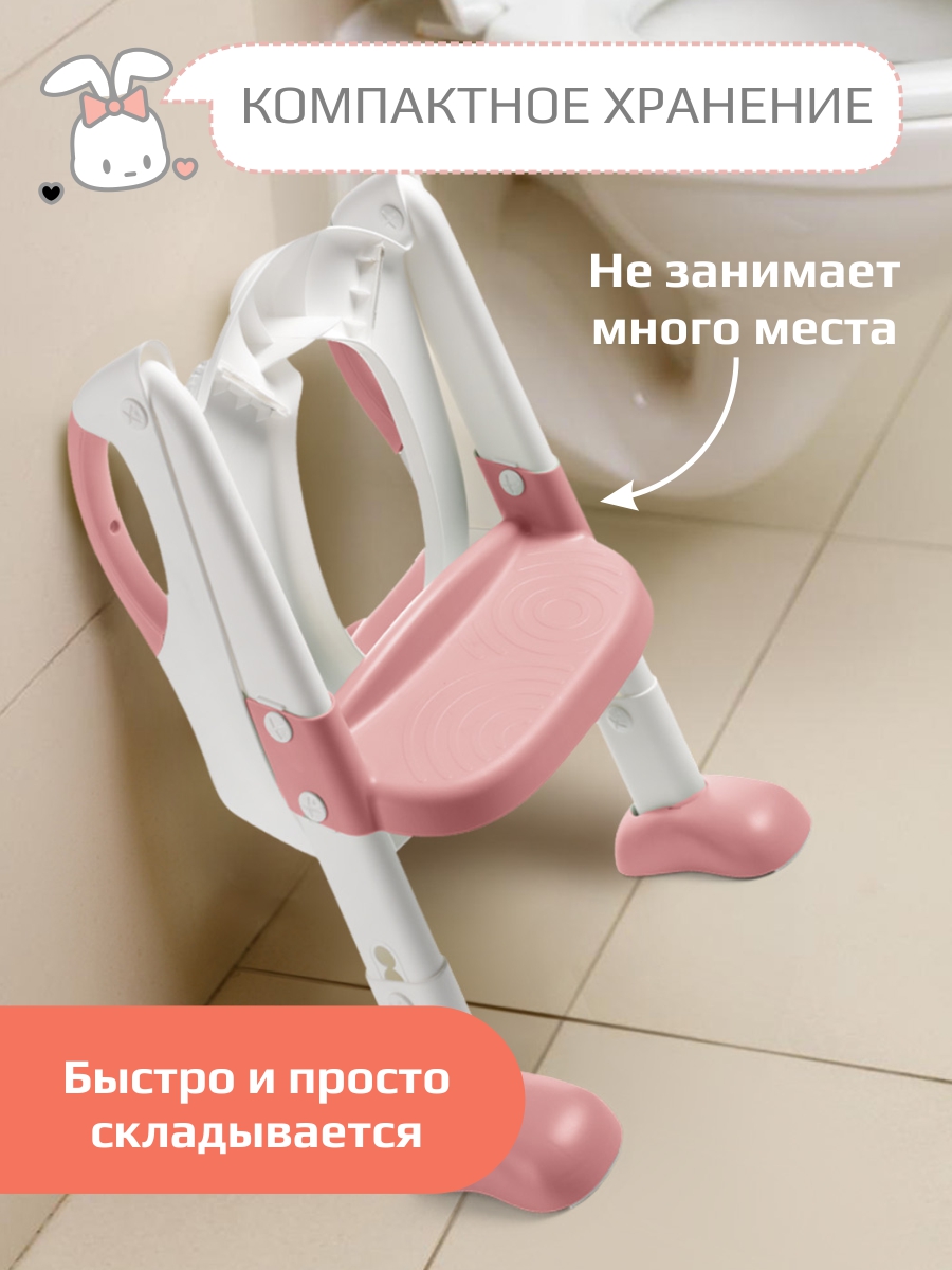 Накладка на унитаз KidWick Panda Soft розовый - фото 7