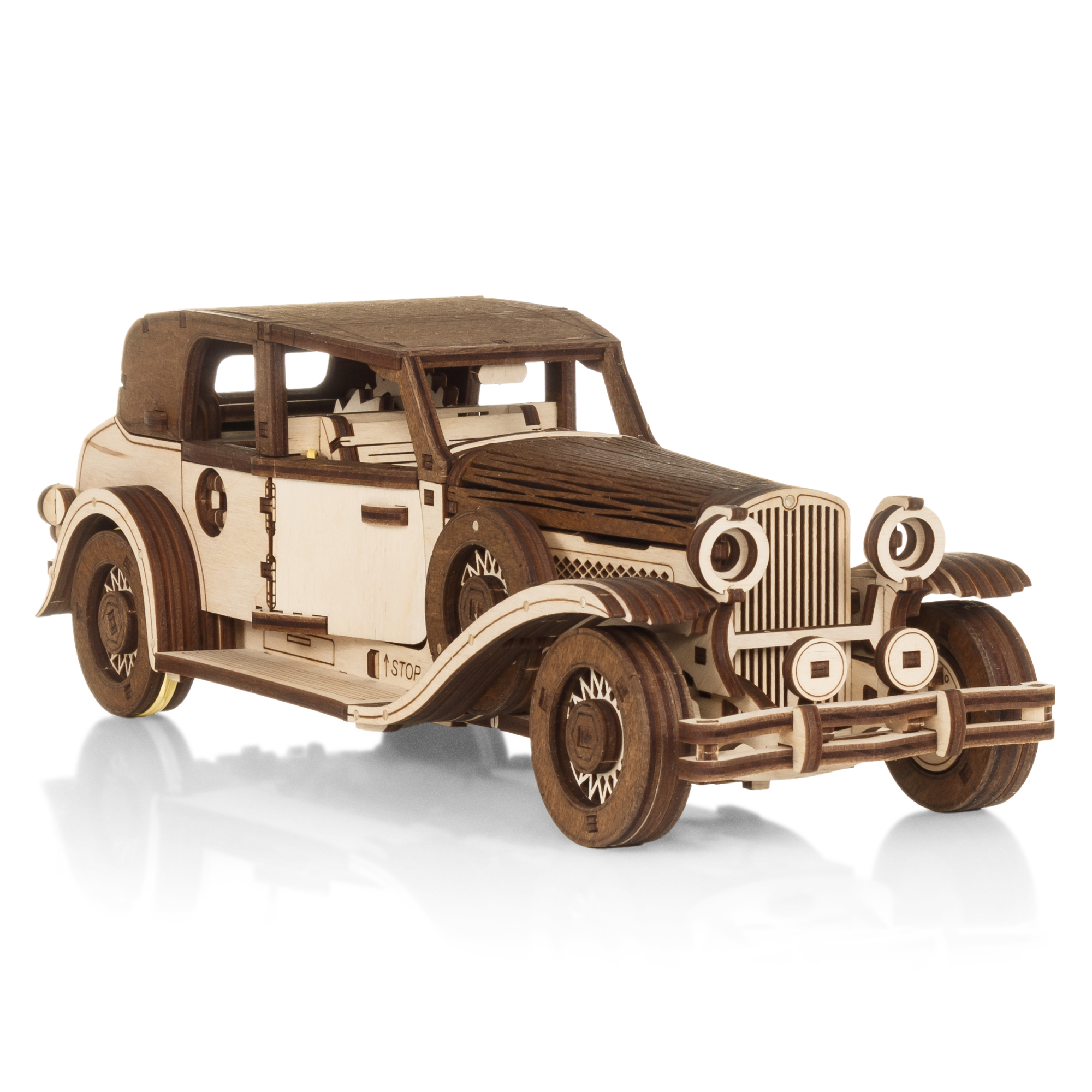Конструктор Eco Wood Art Фердинанд Ретро деревянный 278 дет. - фото 8