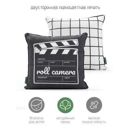 Подушка декоративная N Family Двусторонняя режиссер из коллекции Black/white 40*40