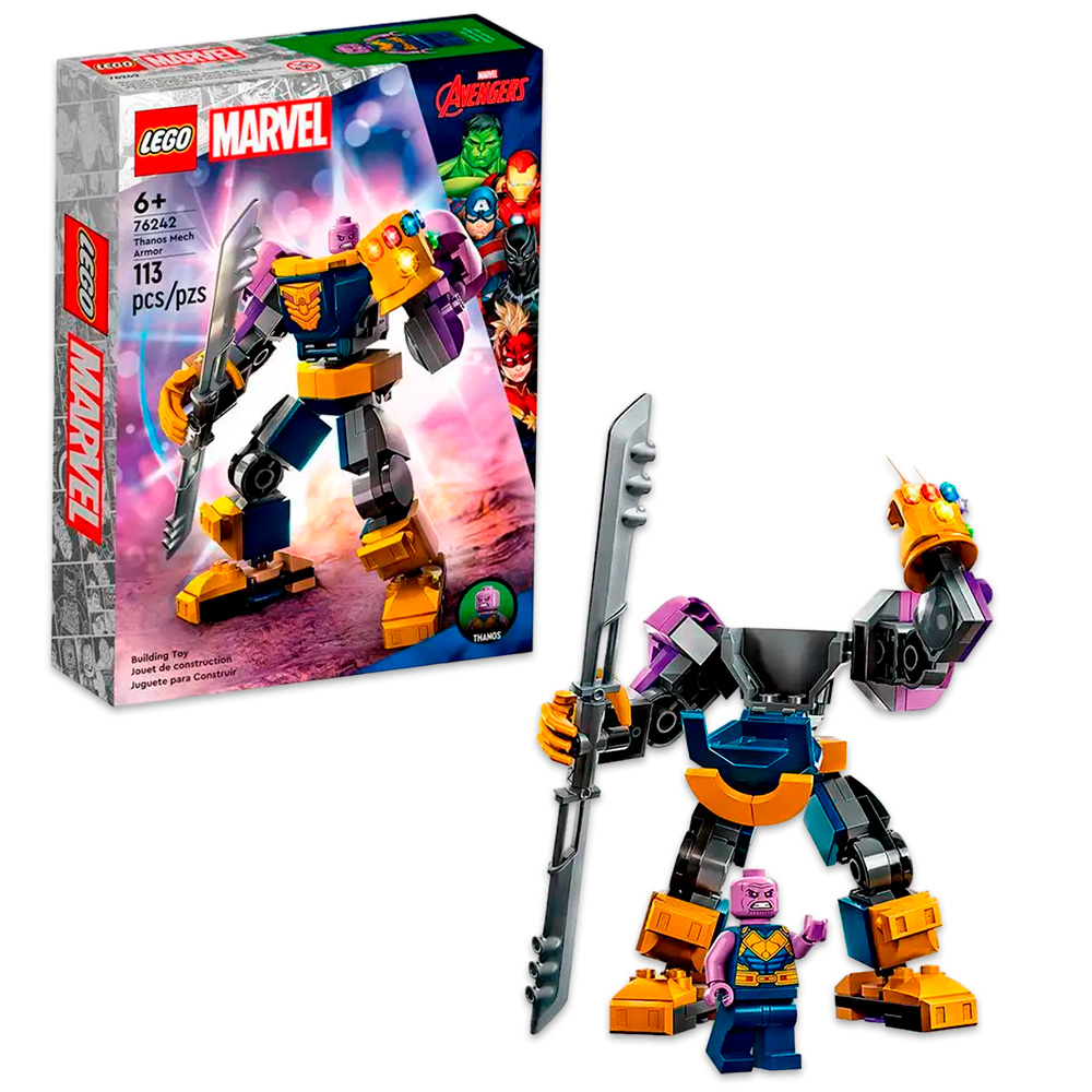 Конструктор LEGO Marvel Super Heroes Броня меха Таноса 113 дет. - фото 1