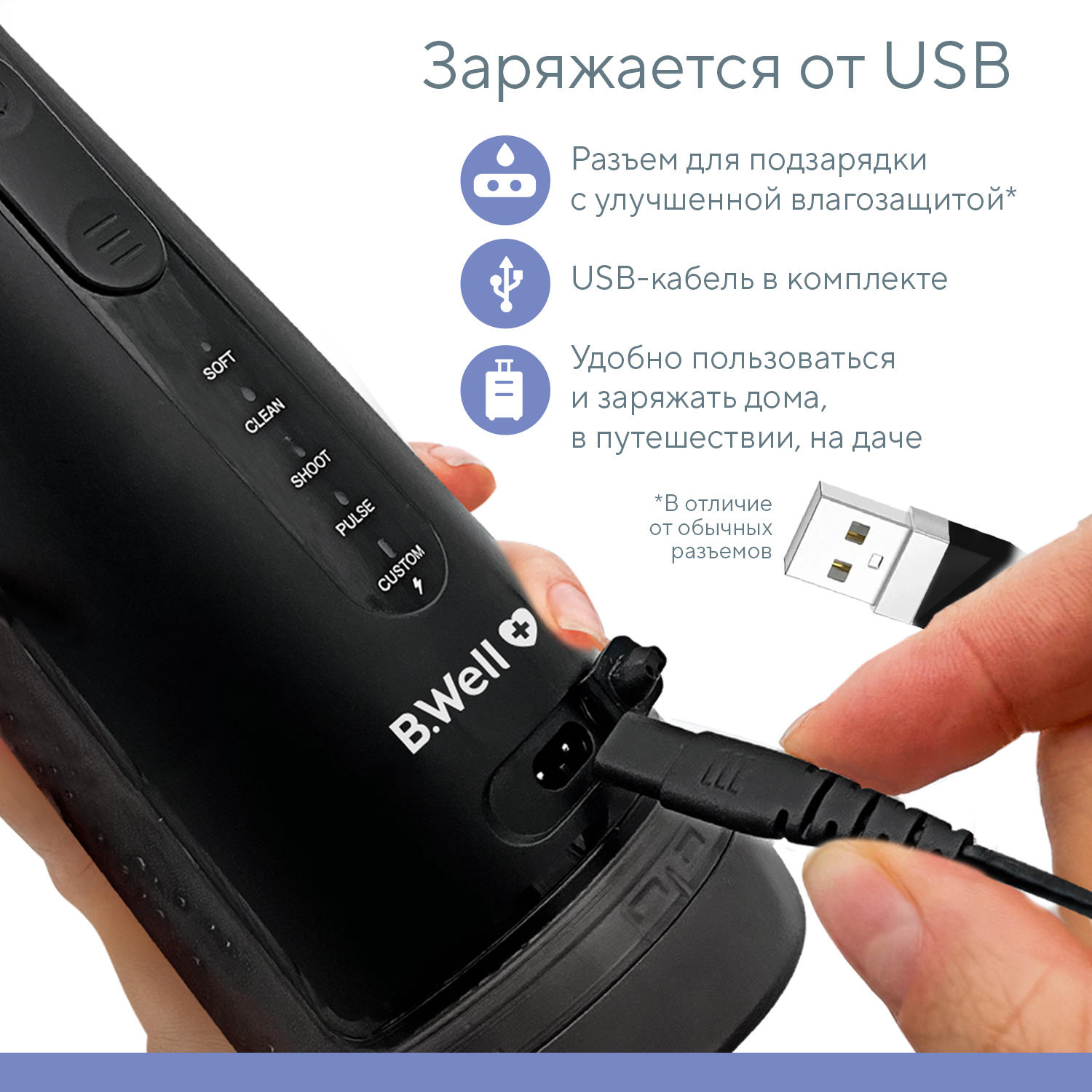 Ирригатор B.Well импульсный 20 реж. - фото 16