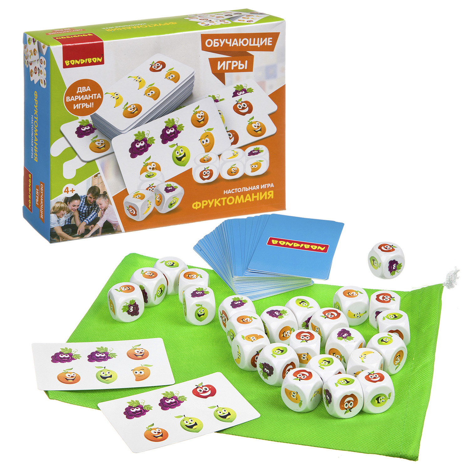 Настольная игра Bondibon с кубиками Фруктомания - фото 1