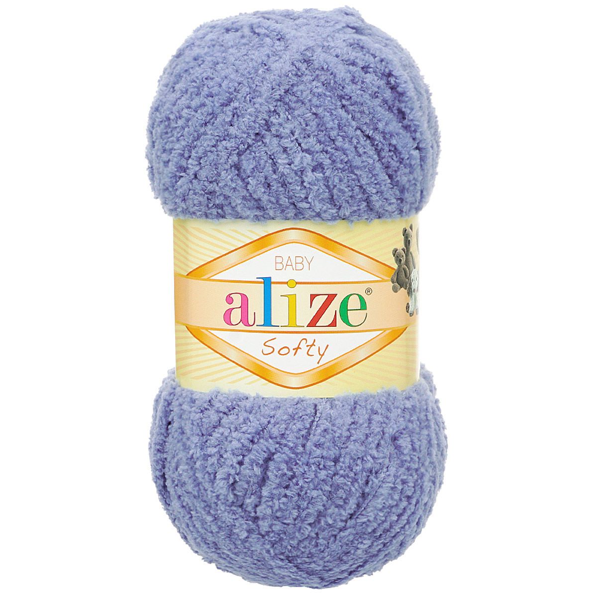 Пряжа для вязания Alize softy 50 гр 115 м микрополиэстер мягкая фантазийная 374 джинс 5 мотков - фото 4