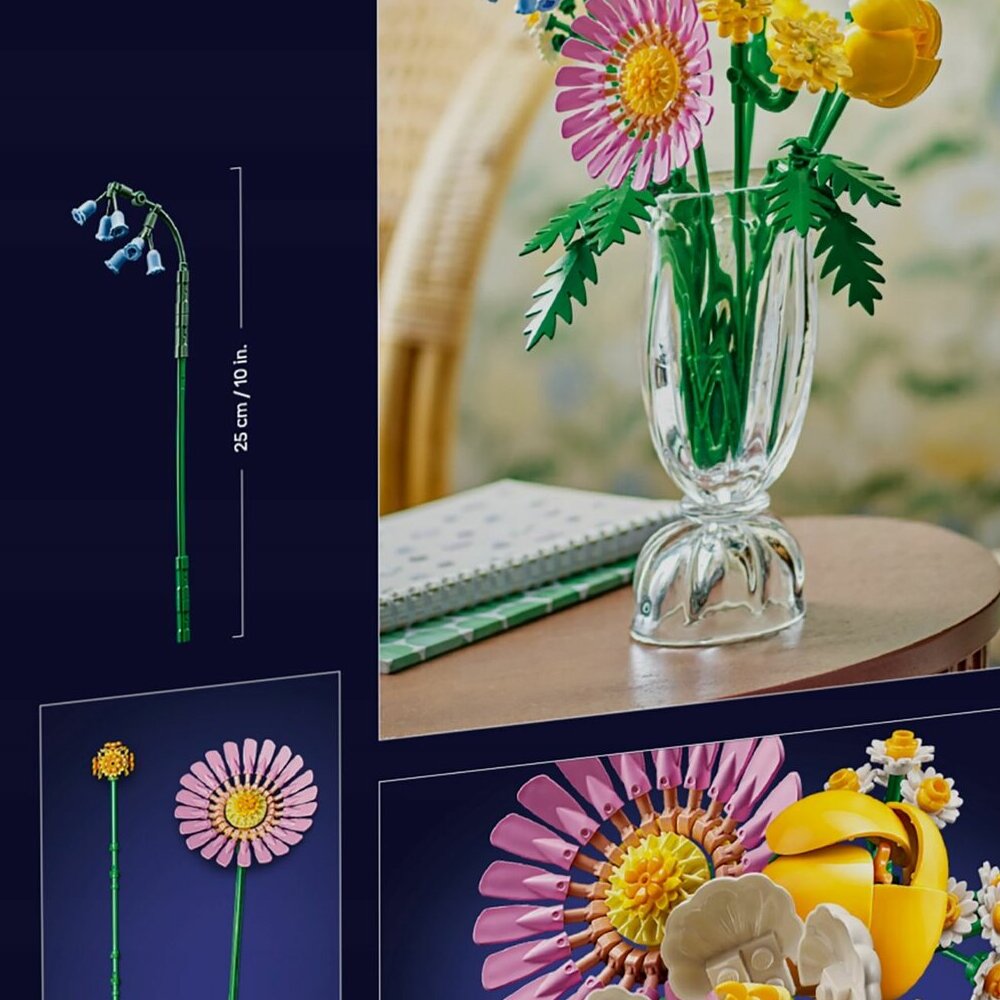 Конструктор LEGO Botanicals Cолнечный букет 10347 278 дет. - фото 3