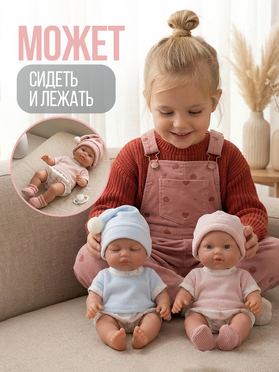 Кукла пупс Arias двойняшки близняшки виниловые высота 26 см Т27119 - фото 7
