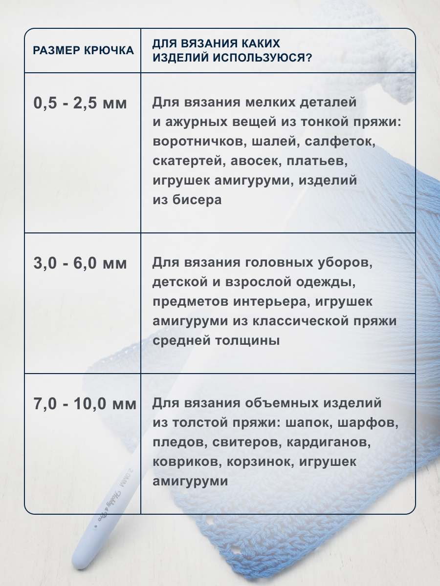 Крючок для вязания Hobby Pro из практичного металла с прорезиненной мягкой ручкой 2 мм 953200 - фото 5
