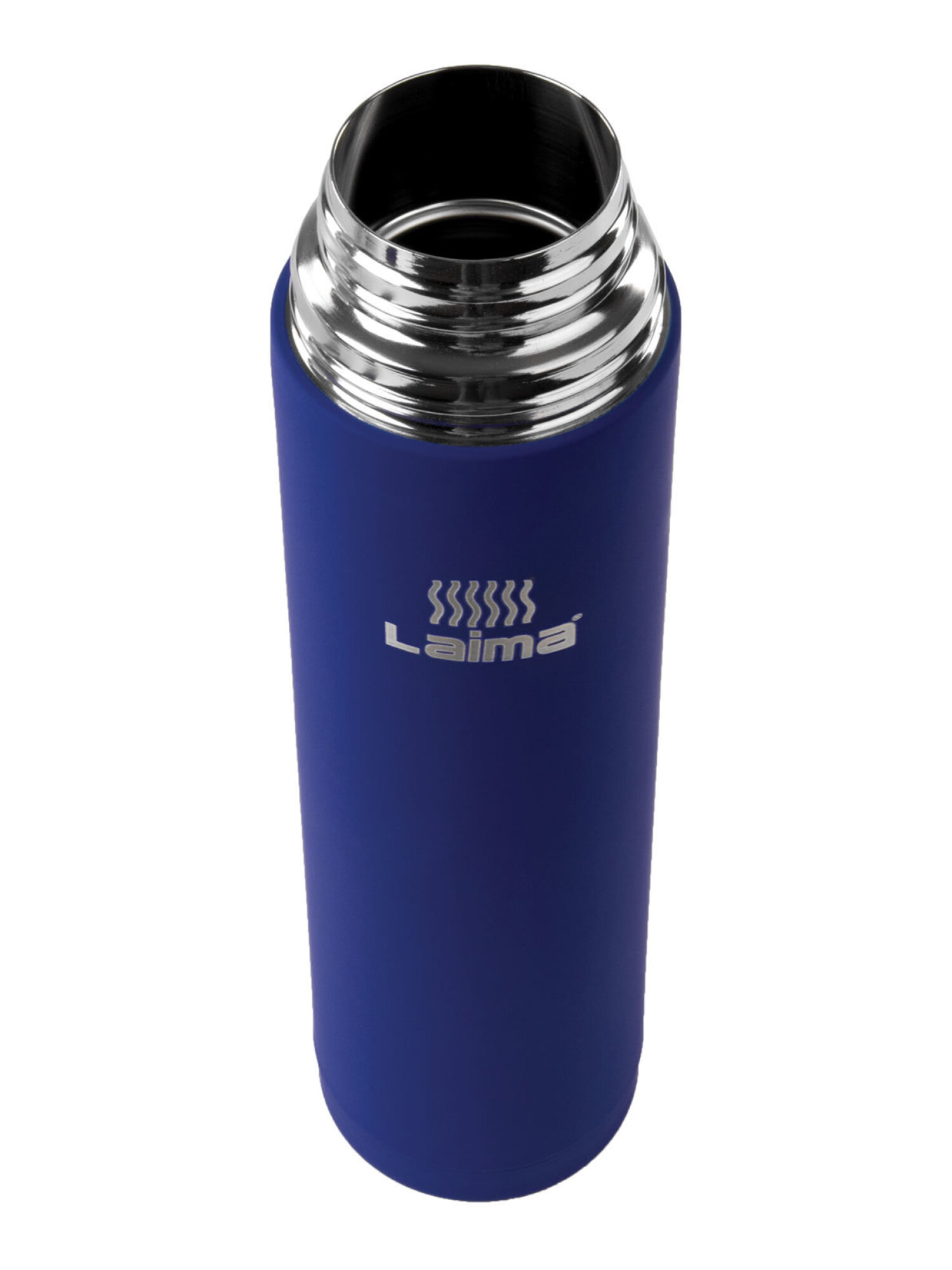 Термос Лайма классический с узким горлом 1 л нержавеющая сталь синий - фото 18