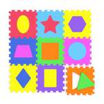 Развивающий коврик-пазл ElBascoToys Фигуры 9 элементов 28х28 см