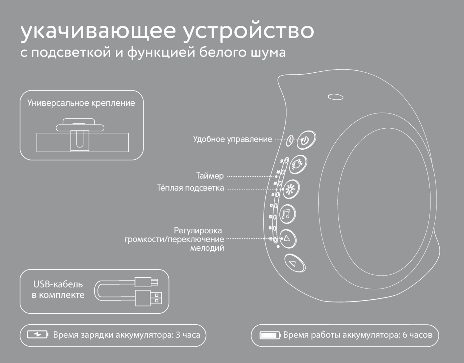 Генератор белого шума BabyGo Птичка - фото 2