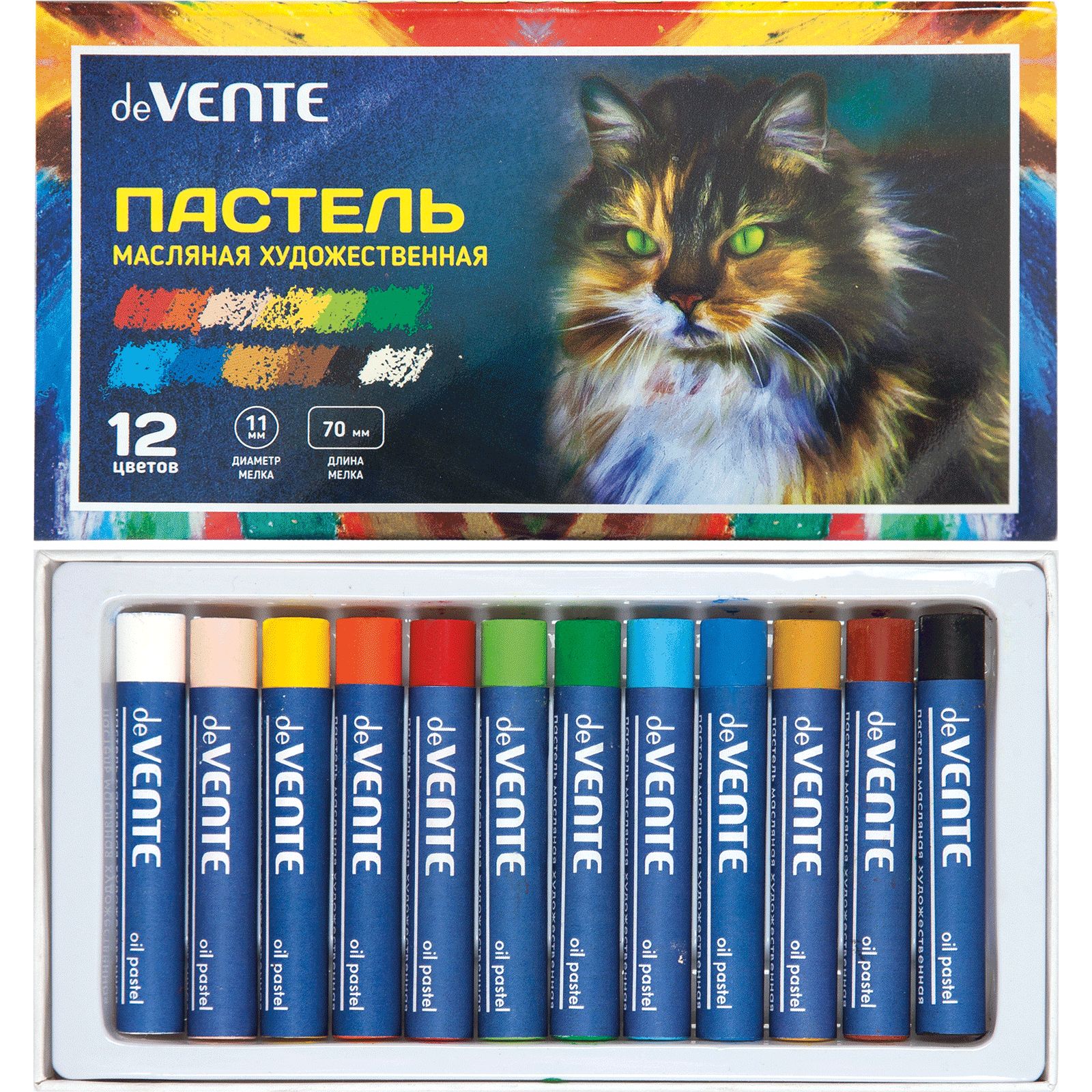 Пастель масляная deVENTE 12 шт. - фото 1