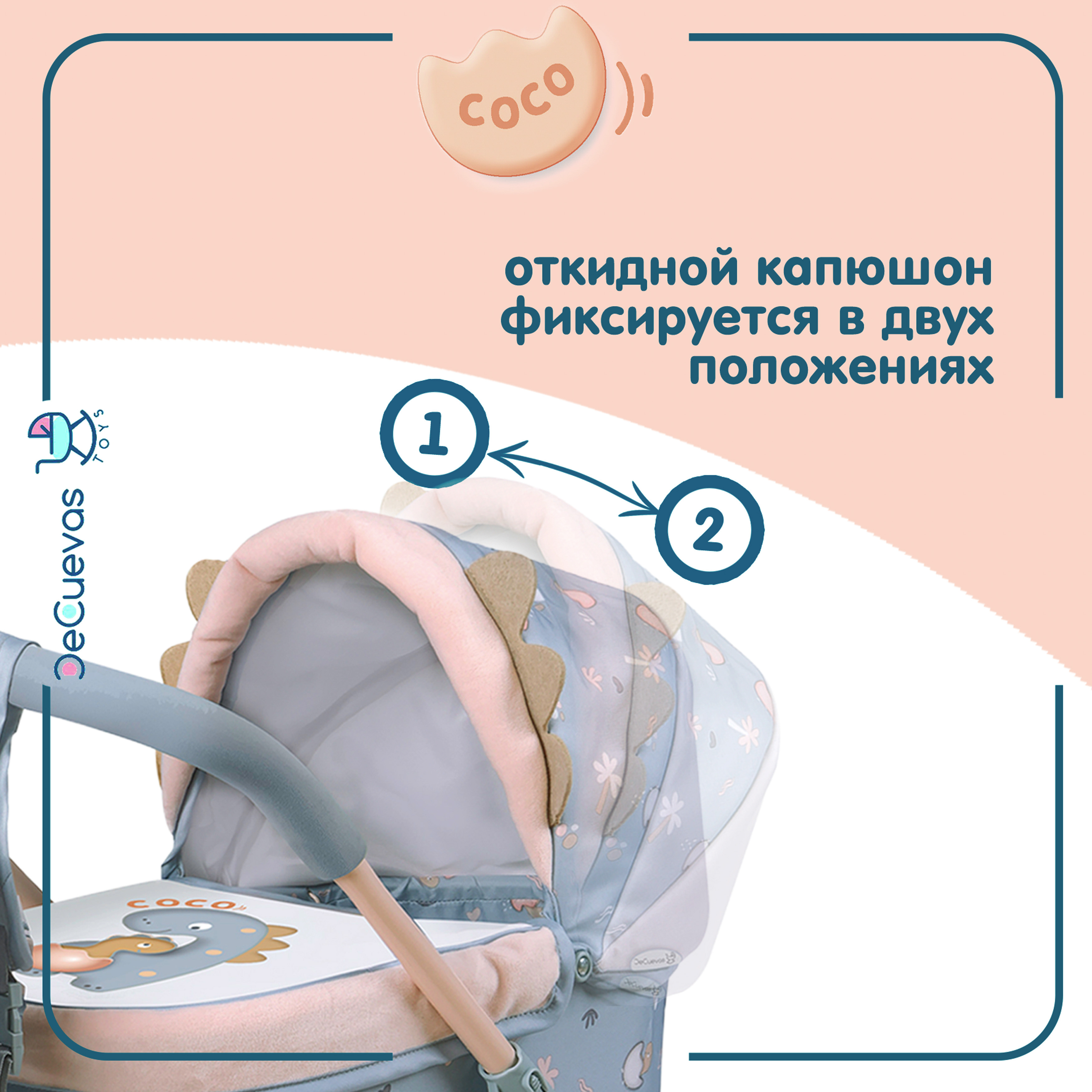 Коляска-люлька для кукол DeCuevas Toys 86080 - фото 5