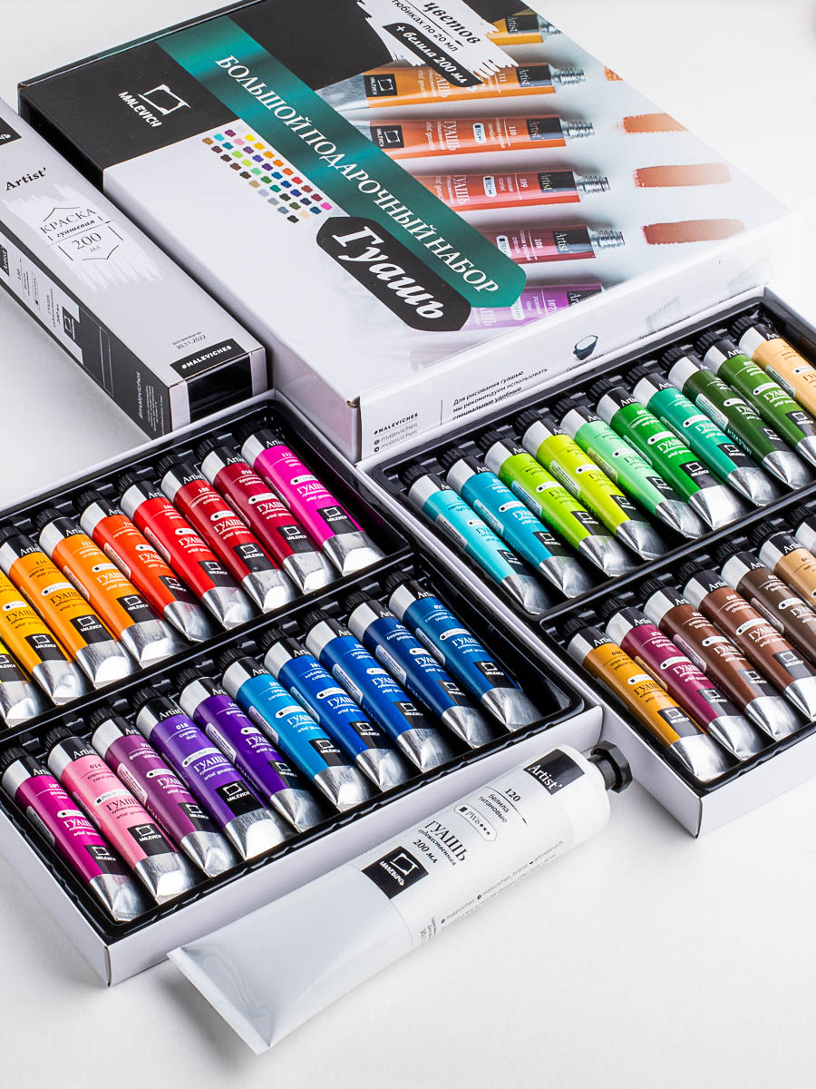 Краски гуашь Малевичъ 40 цв. - фото 4