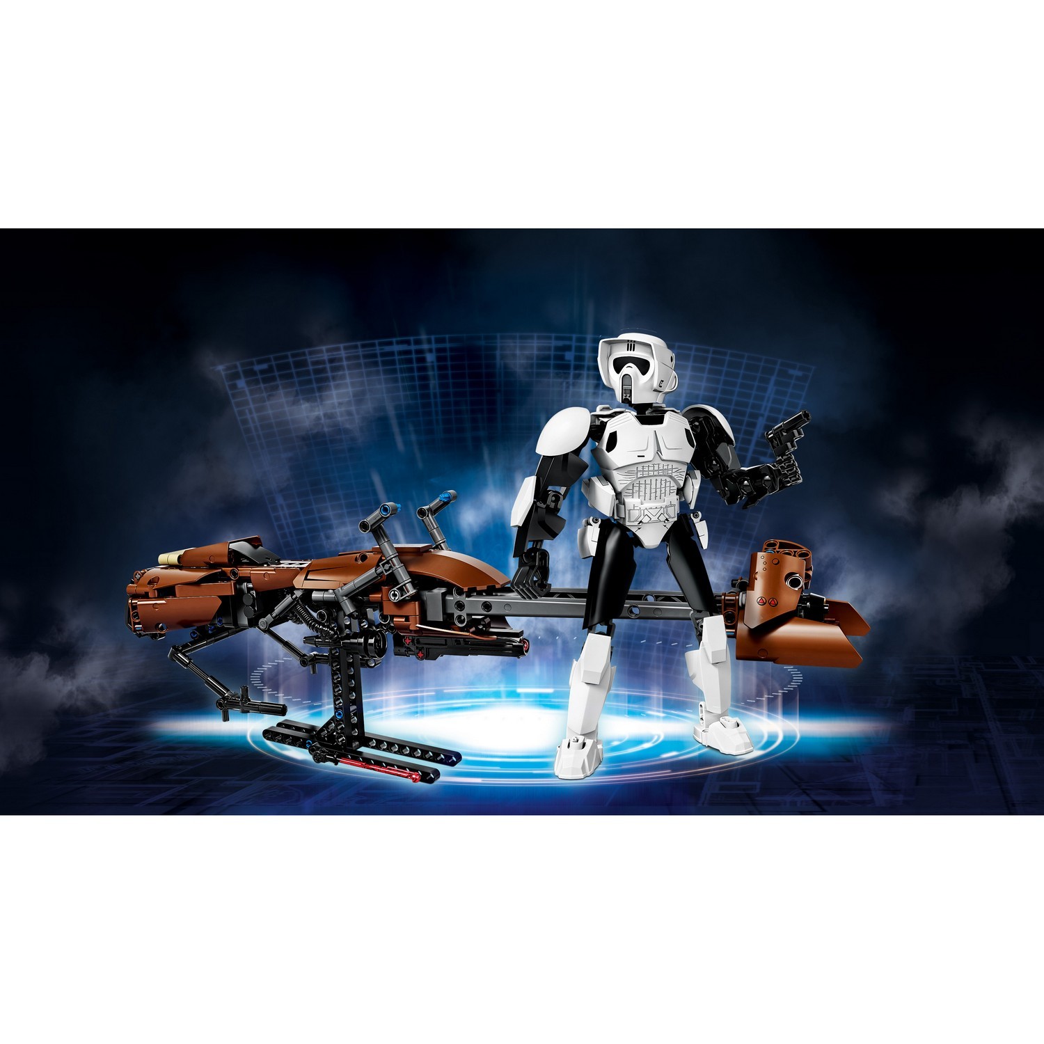 Конструктор LEGO Star Wars Штурмовик-разведчик на спидере блочный - фото 6