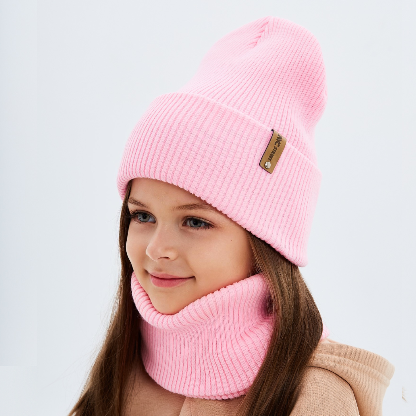 Шапка и снуд KUBRIO KU-H-72-lopataG-Lpink - фото 9