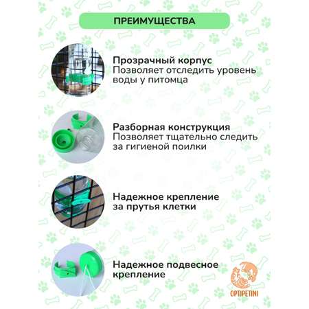 Автопоилка OPTIPETINI 250 мл