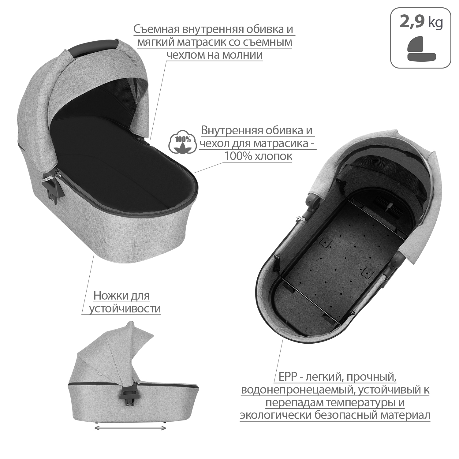 Коляска 2в1 Bebetto Flavio - фото 5