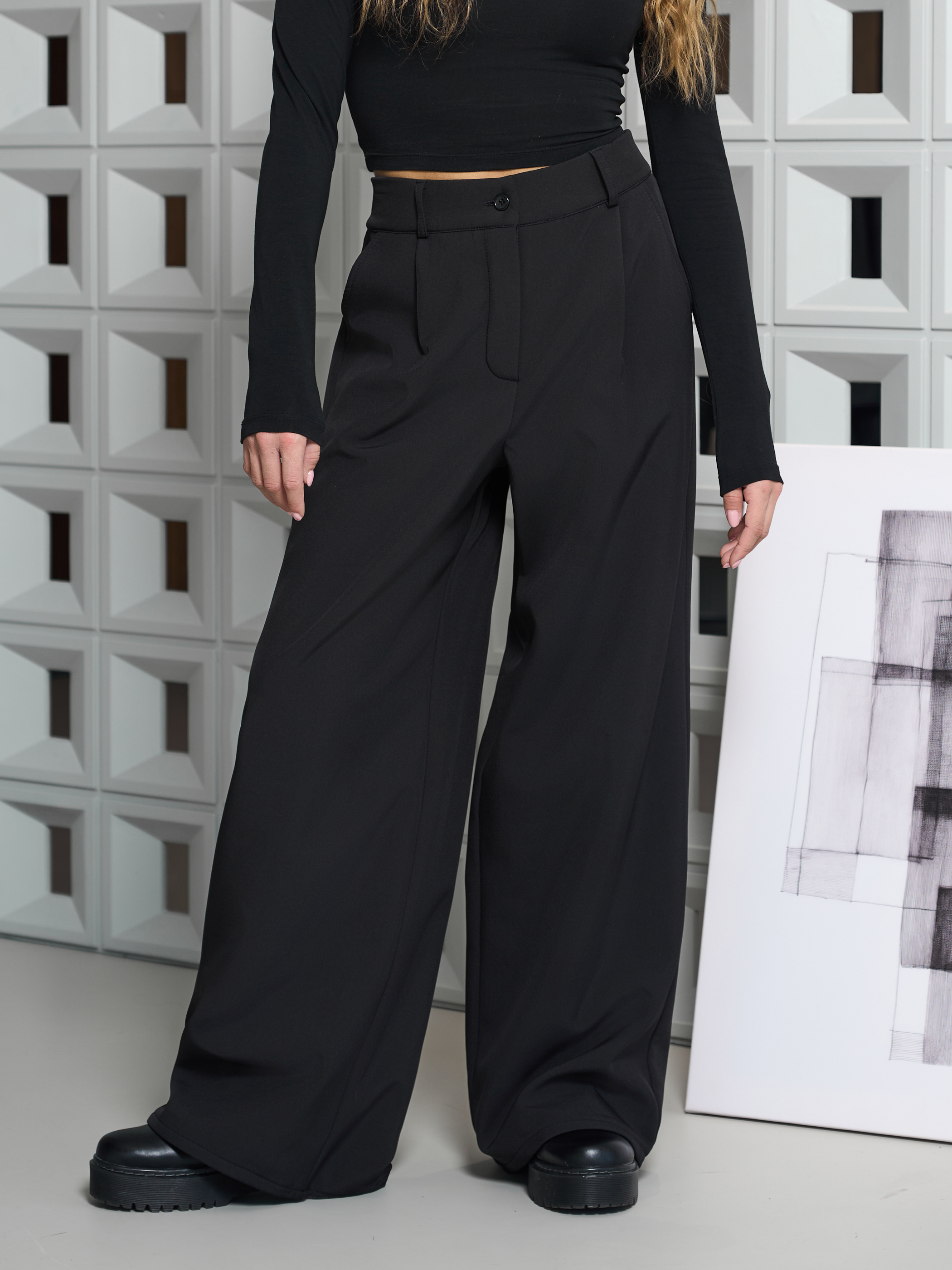 Брюки-палаццо СИНЯЯ МОДА WF1012B-H39 - фото 1