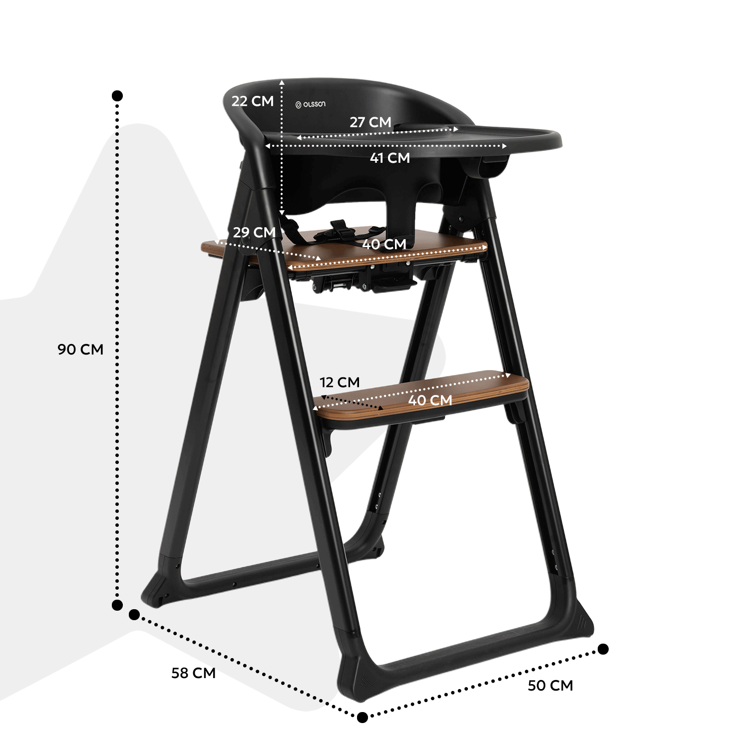 Стульчик для кормления Olsson Ingrid черный - фото 7