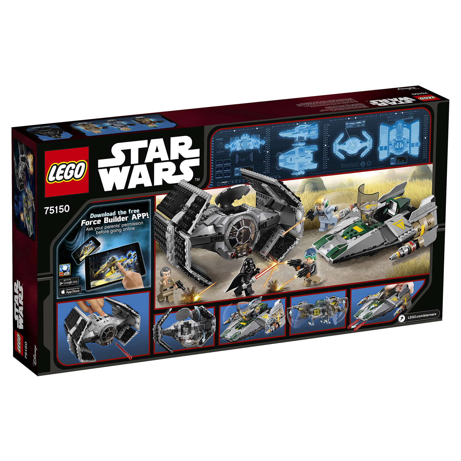 Конструктор LEGO Star Wars СИД Дарта Вейдера vs A-Wing блочный - фото 3