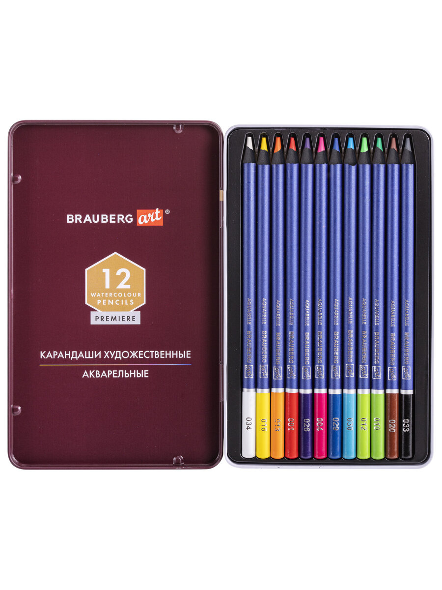 Карандаши акварельные Brauberg 12 шт. - фото 16