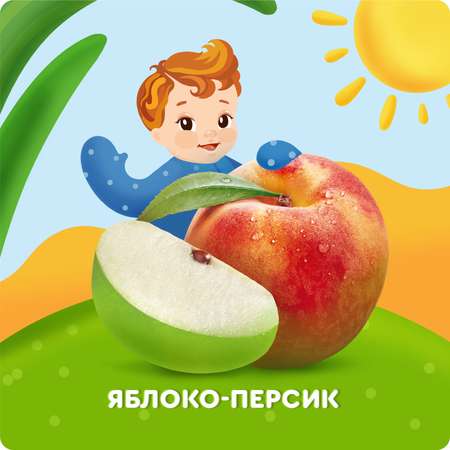 Пюре Агуша яблоко-персик 90г с 5месяцев
