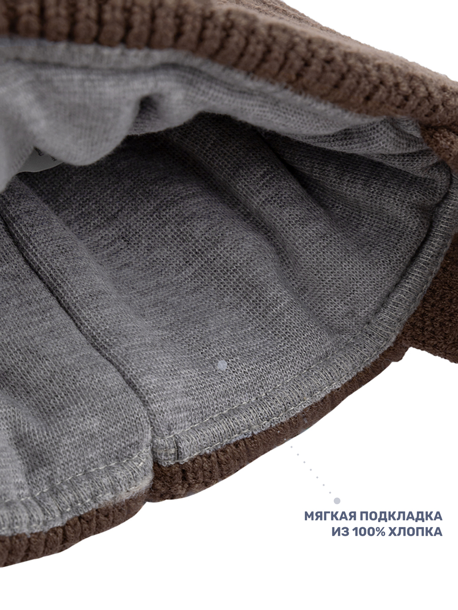 Комплект шапка и манишка NIKASTYLE 12з16024 орех - фото 8