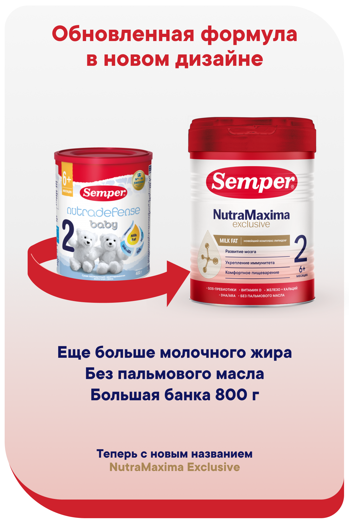 Смесь молочная Semper НутраМаксима Эксклюзив 2 800г - фото 2