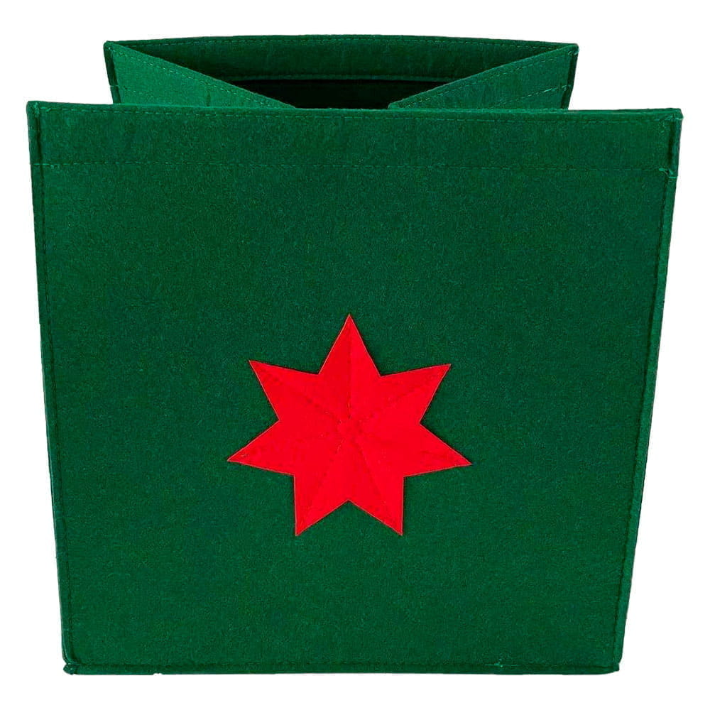 Ящик для хранения Arya Home Collection из фетра 30x30x30 см Star зеленый - фото 1