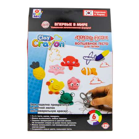 Тесто-пластилин Clay Crayon 6 цв.