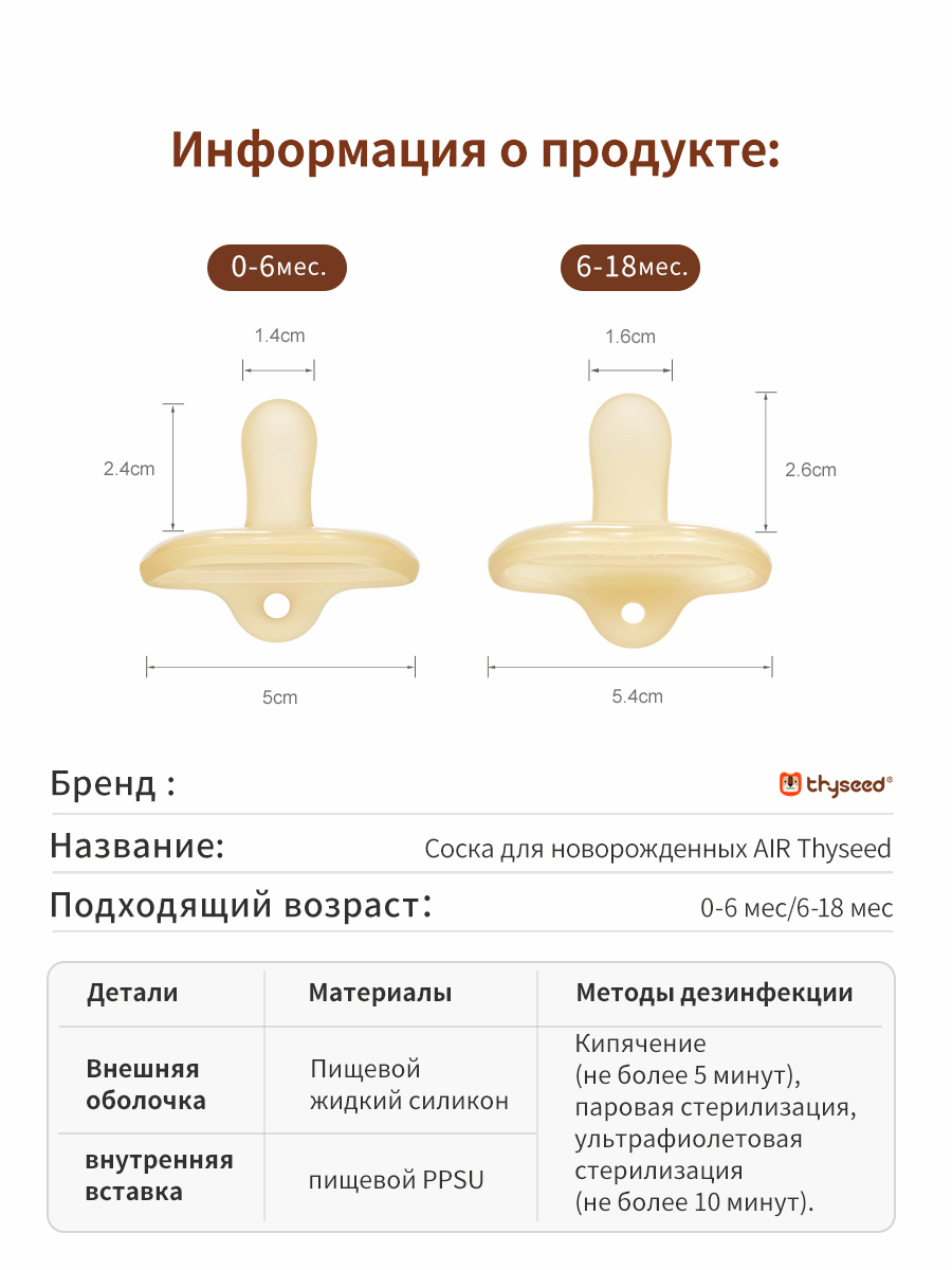 Пустышка thyseed силикон - фото 20