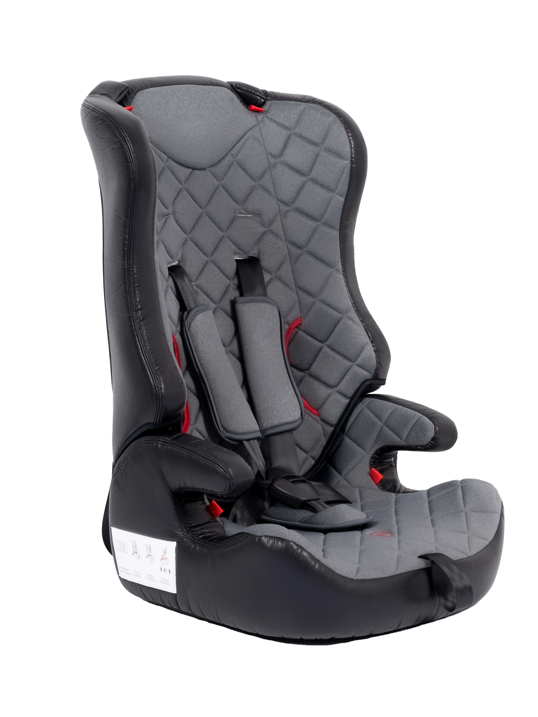 Автокресло Kingbaby Legend 1/2/3 (9-36 кг) серый - фото 17