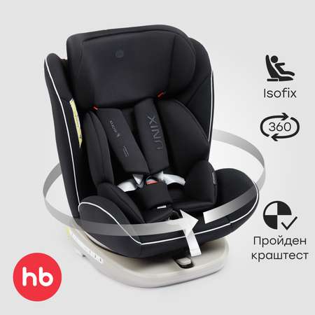 Автокресло Happy Baby Unix Isofix 0+/1/2/3 (0-36 кг) черный