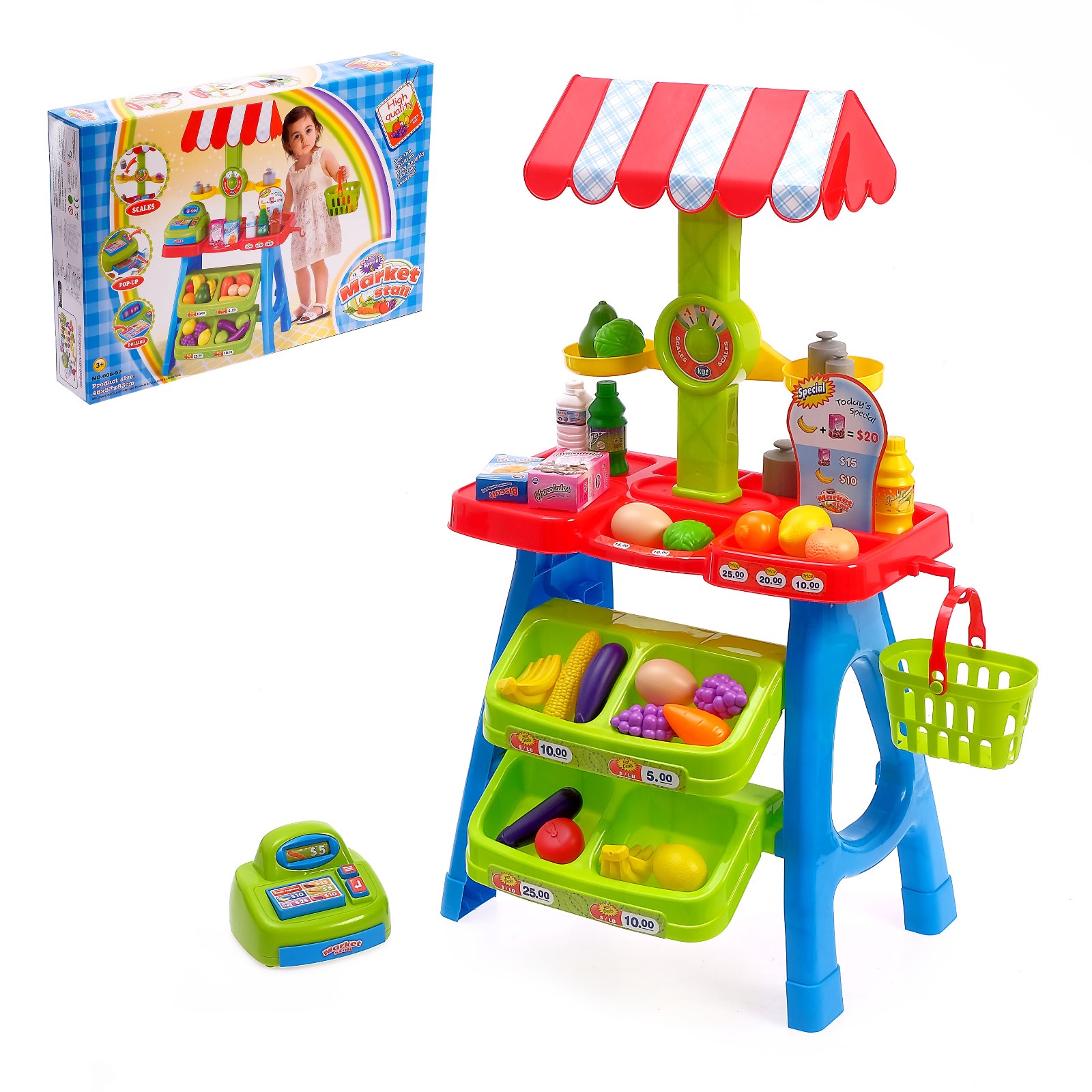 Игровой набор Sima-Land продукты, прилавок, касса - фото 1