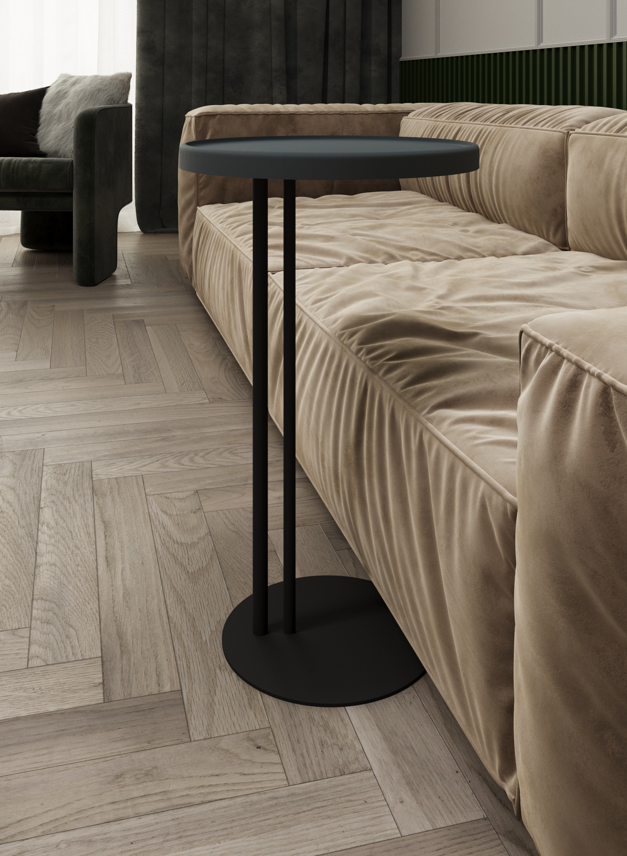 Стол журнальный SLINE Кальяри графит черный - фото 3