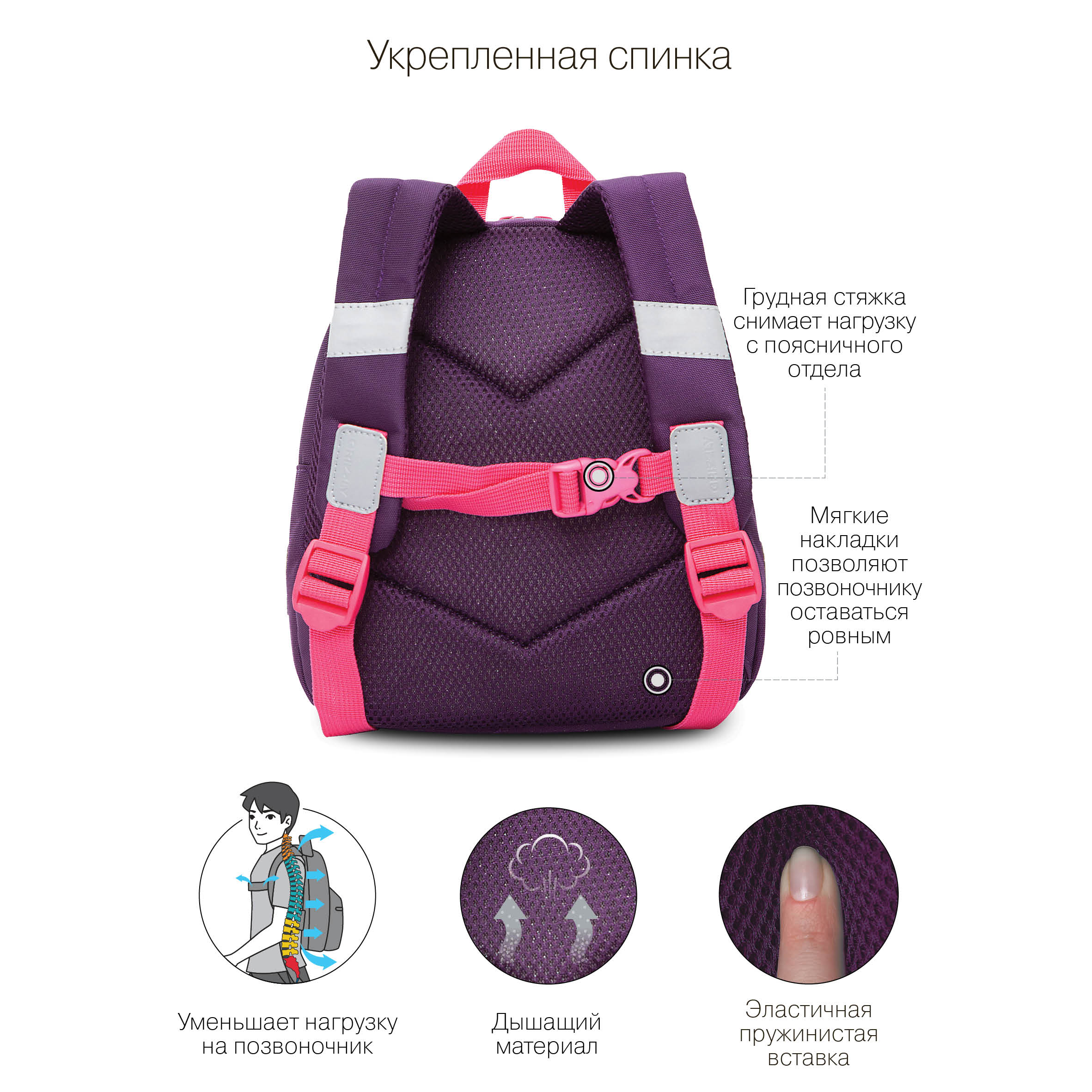 Рюкзак дошкольный Grizzly Улитка - фото 8