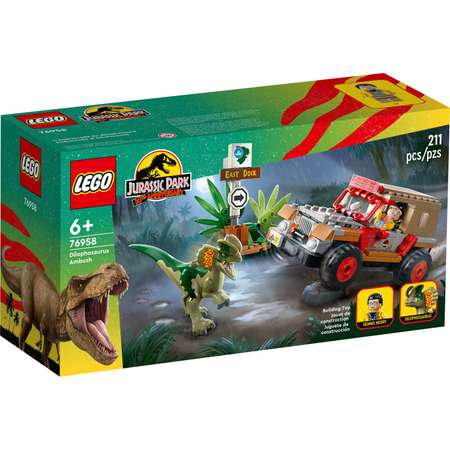 Конструктор LEGO Jurassic World Dilophosaurus Ambush блочный