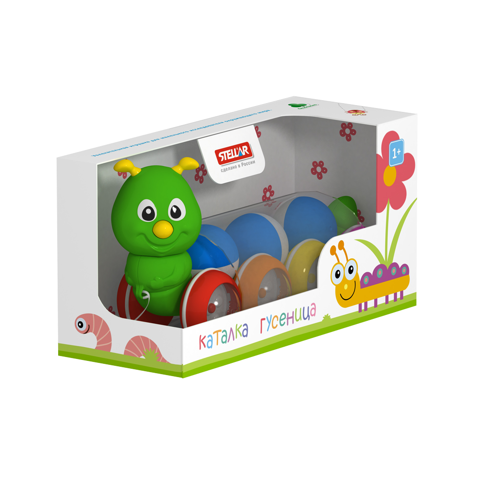 Игрушка STELLAR каталка Гусеница с шариками - фото 2