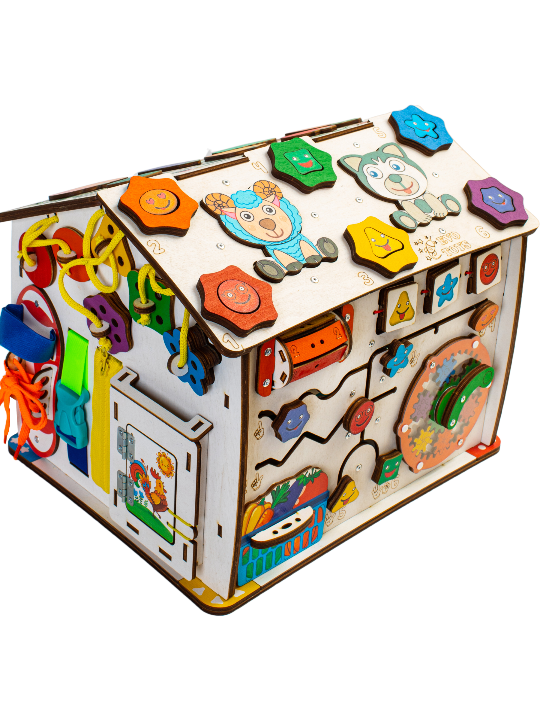 Игрушка Evotoys бизиборд Смайлики - фото 17